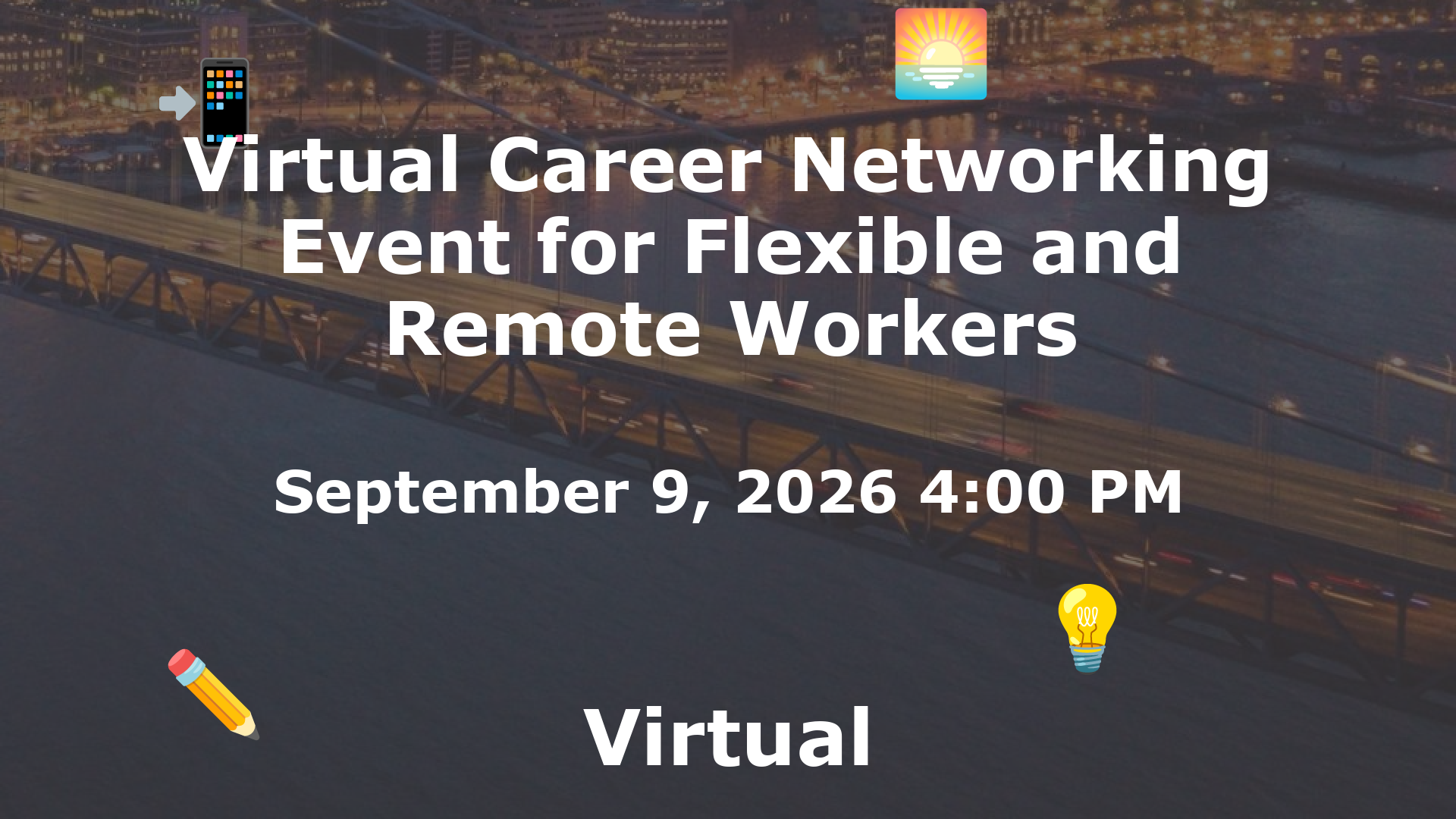 Virtual Career Networking Event for Flexible and Remote Workers event image